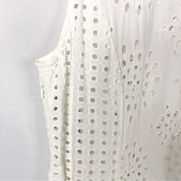 Sundance Jasper Springs White Eyelet Lace Asymmetrical Hem Midi Dress 12 - Picture 5 of 5